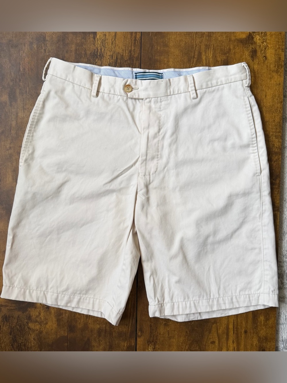 Peter Millar Men's Flat Front Shorts - Light Cream